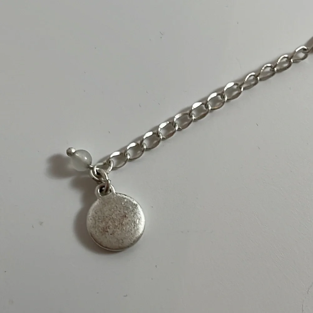 Baskin Brothers Silver Tone Chain Black Sphere Rhinestones Necklace w/ earrings
